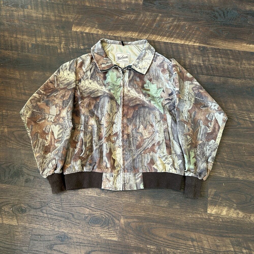 Woolrich Vintage 1970s-80s Realtree Advantage Timber Camo Suede Fleece Jacket